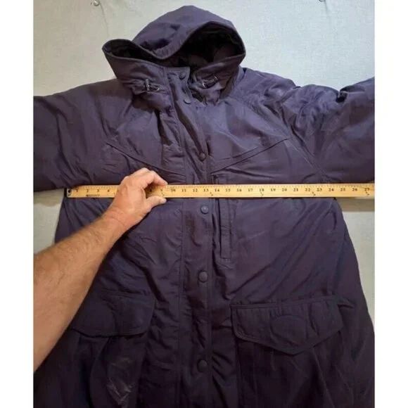 Cabela's‎ Down Jacket Adult Extra Large Button Purple Long Sleeve Hoddie Mens.